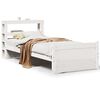 vidaXL Sengeramme med hodegavl hvit 75x190 cm heltre furu