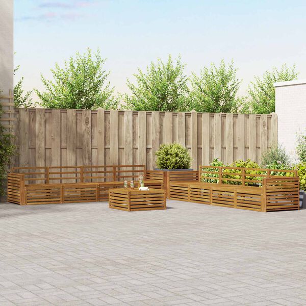 vidaXL Utend&oslash;rs sofa-sett 9 pcs Naturlig