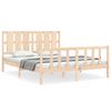 vidaXL Sengeramme med hodegavl King Size heltre