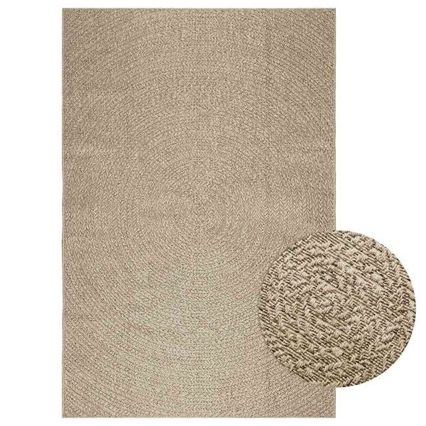vidaXL Teppe ZIZUR beige 160x230cm jute-utseende innend&oslash;rs og utend&oslash;rs