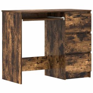 vidaXL Skrivebord r&oslash;kt eik 90x45x76 cm konstruert tre