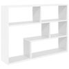 vidaXL Vegghylle Veggmontert Hvit 95 x 20 x 69,5 cm Konstruert tre