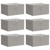 vidaXL Lagringsboks 6 stk. Ikke-vevd stoff 43 x 34 x 23 cm 33,6 L Gr&aring;