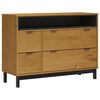 vidaXL Kommode FLAM 110x40x80 cm heltre furu