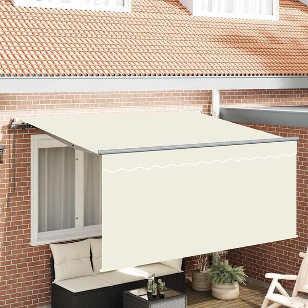 vidaXL Innvendbar Markise Krem 300 x 200 cm Polyester og aluminium