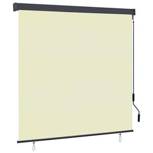 vidaXL Rullegardin Krem 180 x 250 cm Stoff og Aluminium