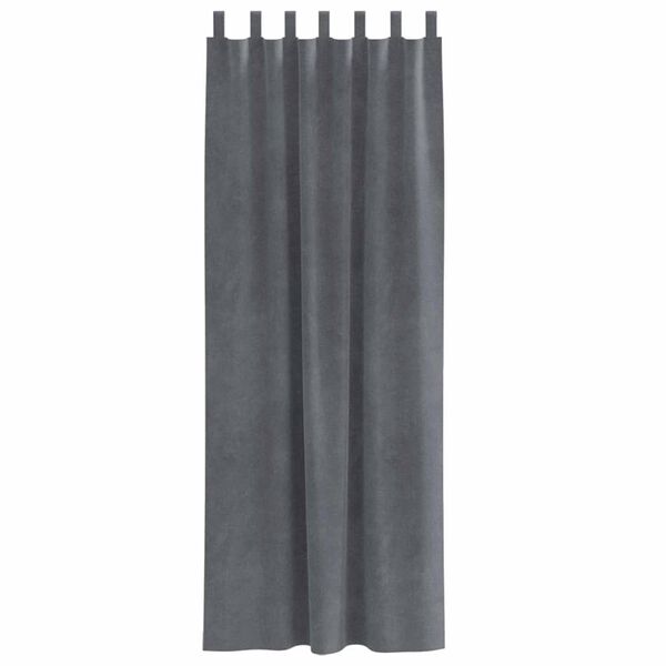 vidaXL Blendingsgardiner 2 pcs Lysegr&aring; 140 x 245 cm Fl&oslash;yel