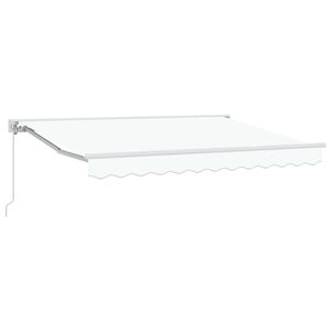 vidaXL Markiseramme Hvit 350 x 200 cm Polyester med PU-belegg