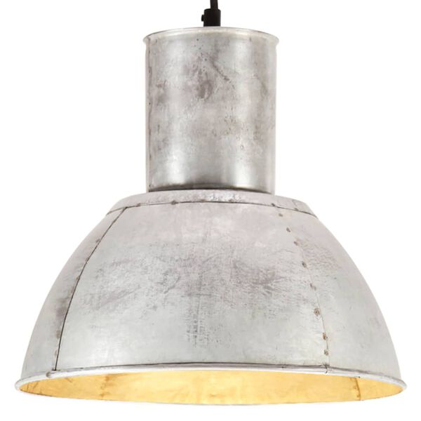 vidaXL Hengelampe 25 W s&oslash;lv rund 28,5 cm E27