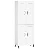 vidaXL Highboard hvit 69,5x34x180 cm konstruert tre