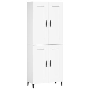 vidaXL Highboard hvit 69,5x34x180 cm konstruert tre