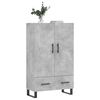vidaXL Highboard betonggr&aring; 69,5x31x115 cm konstruert tre