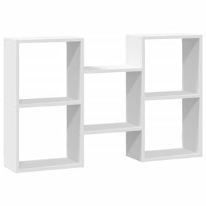 vidaXL Vegghylle hvit 96x18x60 cm konstruert tre
