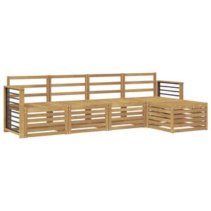 vidaXL Utend&oslash;rs sofa-sett 5 pcs Hvit Solid akasietre
