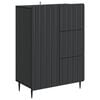 vidaXL Serviesskap Svart 66 x 34,5 x 91,5 cm Konstruert tre