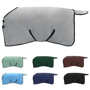 vidaXL Hestepledd Full lys gr&aring; og rosa Polyester