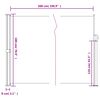 vidaXL Uttrekkbar sidemarkise bl&aring; 180x500 cm