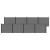 vidaXL Gjerdeplate 8 pcs WPC og Aluminium Gr&aring;