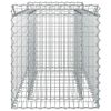 vidaXL Gabion hevet seng s&oslash;lv 50 x 100 x 60 cm Galvanisert St&aring;l