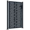 vidaXL Hageport antrasitt 100x125 cm st&aring;l firkantet design
