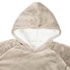 vidaXL Teppe-hettegenser Beige 95 x 85 cm Fleece og Flanell