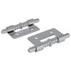 vidaXL L&aring;s 2 pcs s&oslash;lv 46 x 17 x 1,2 mm St&aring;l