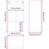 vidaXL Hengende skap Gammelt tre 40 x 29,5 x 80 cm Konstruert tre