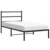 vidaXL Sengeramme i metall med hodegavl svart 107x203 cm