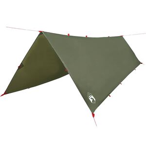 vidaXL Campingpresenning olivengr&oslash;nn 506x306 cm vanntett
