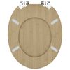 vidaXL Myk-lukking toalettsete Lys bambusfarge 44 x 38 cm MDF-plater