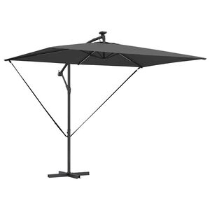 vidaXL Kantilever bananparasol Antrasitt 294 x 200 x 254 cm