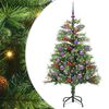 vidaXL Kunstig juletre med LED -stripelys gr&oslash;nn 150 cm PVC og metall