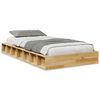 vidaXL Sengeramme uten Madrass 100x200 cm Heltre Eik