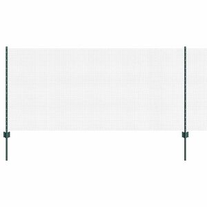 vidaXL Sveiset tr&aring;dgjerde med stolper 50 x 1 m PVC-belagt st&aring;l Gr&oslash;nn