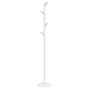 vidaXL Stumtjener hvit 175 cm pulverlakkert jern