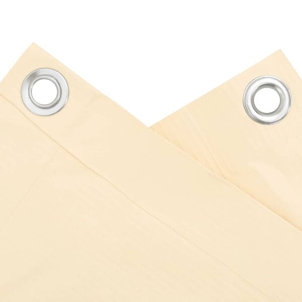 vidaXL Balkongskjerm kremhvit 400x120 cm PVC