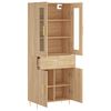 vidaXL Highboard sonoma eik 69,5x34x180 cm konstruert tre