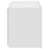vidaXL Vegghengt TV-benk med LED hvit 60x35x41 cm