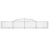 vidaXL Gabionkurver buede 17 stk 300x50x40/60 cm galvanisert jern