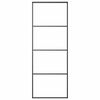 vidaXL Skyved&oslash;r frostet ESG-glass og aluminium 76x205 cm svart