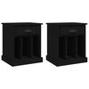 vidaXL Nattbord 2 stk svart 43x36x50 cm