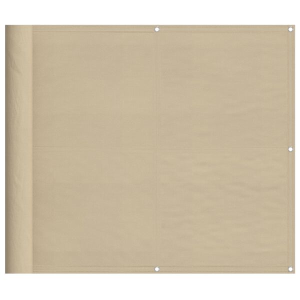 vidaXL Balkongskjerm beige 90x800 cm 100% polyester oxford