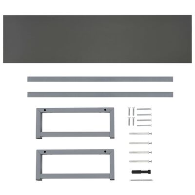 vidaXL Baderomsmøbler 3 deler keramisk grå