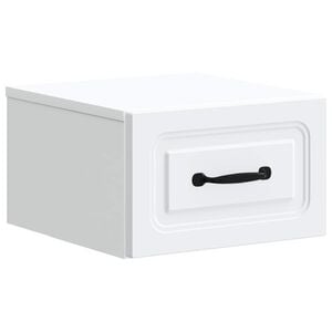 vidaXL Vegghengt Nattbord Hvit 34,5 x 33 x 20 cm Konstruert tre