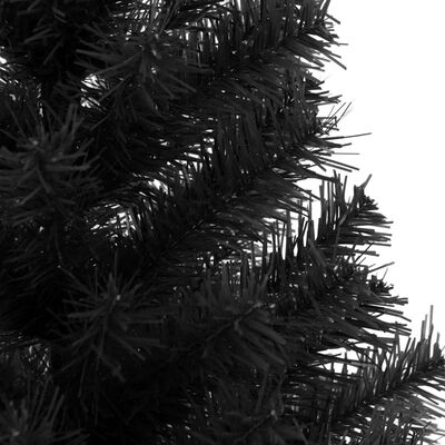 vidaXL Kunstig juletre med stativ svart 120 cm PVC