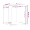 vidaXL Sidebord brun eik 33x33x34,5 cm konstruert tre
