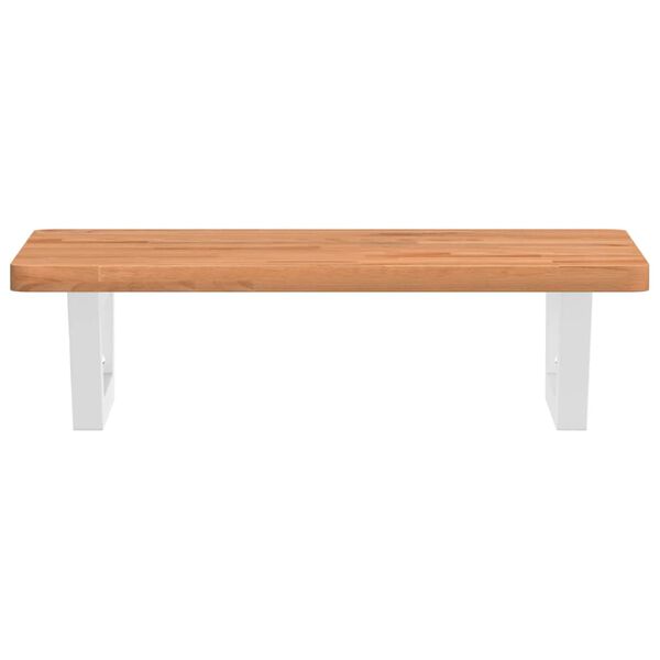 vidaXL Servanthylle veggmontert stål og heltre bøketre