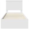 vidaXL Sengestamme med hodegjerde Hvit 90 x 190 cm Konstruert tre