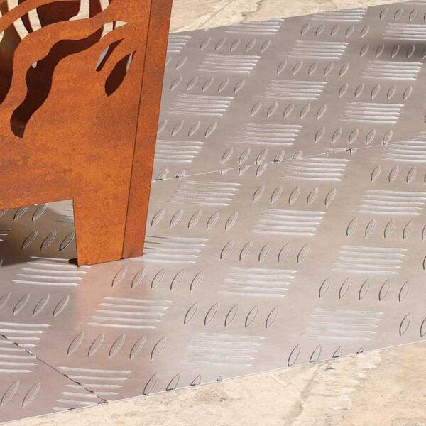 vidaXL Trinn Rektangul&aelig;r 4 pcs s&oslash;lv 80 x 40 cm Aluminium