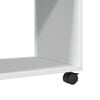 vidaXL Sidebord med hjul hvit 70x35x60 cm konstruert tre